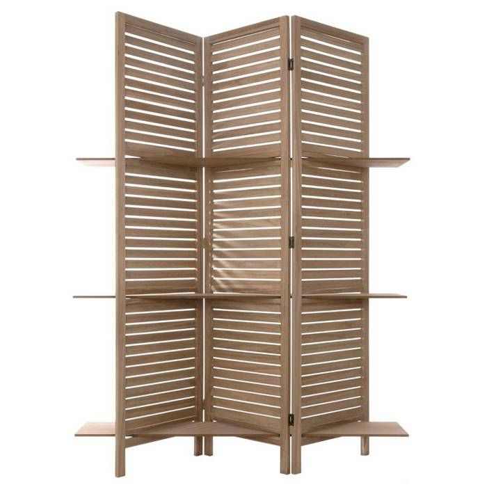 Paravent Tiam 3 étagères bois H170cm - Atmosphera Créateur dintérieur