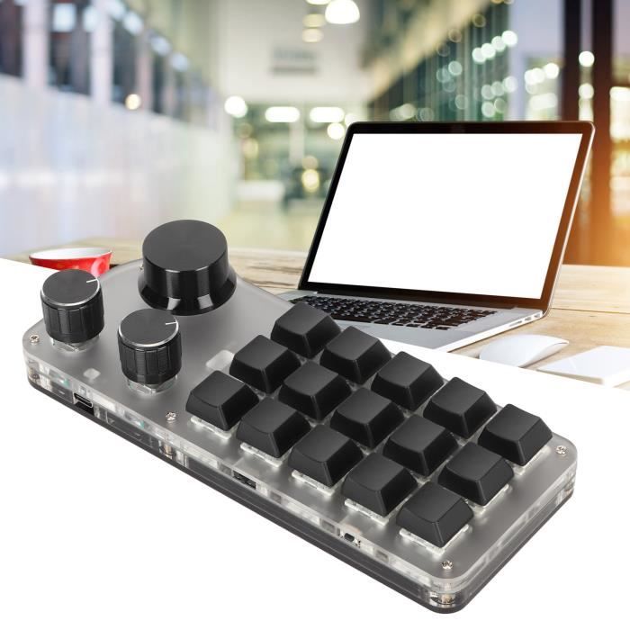 Atyhao clavier mécanique Clavier Programmable, 3 Boutons 15 Touches ...