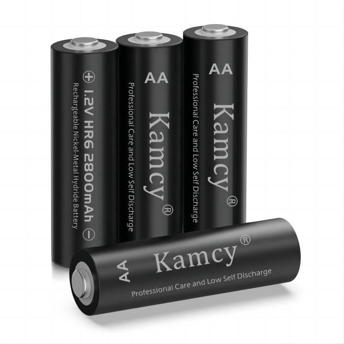 EBL - Kit De 24 Piles Rechargeables (12 AA 2800mAh + 12 AAA 1100mAh) Avec Boîte De Stockage | Faible Autodécharge, écologique