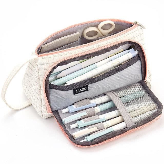 Trousse à Crayons Grande Capacité Avec Motif Nœud - Pour école, Collège, Université, Filles Et Ados