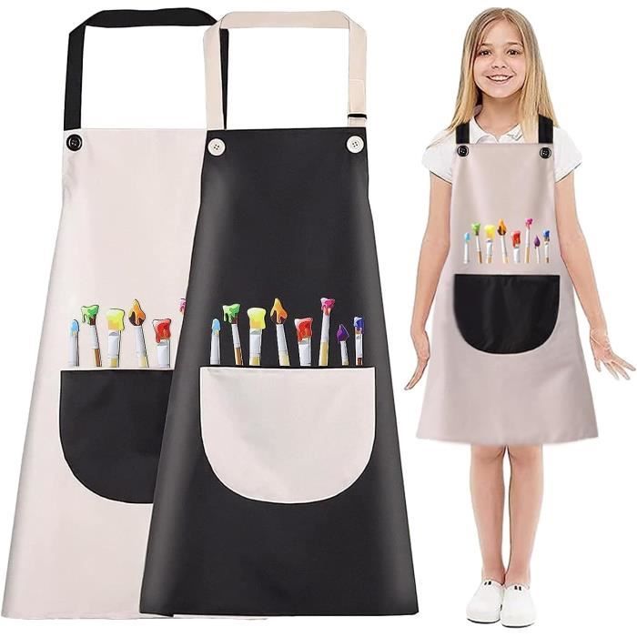 Bavoirs Bébé Imperméable Tablier Peinture Enfant - FAFEICY - Marron - Polyester - 35 X 30 Cm