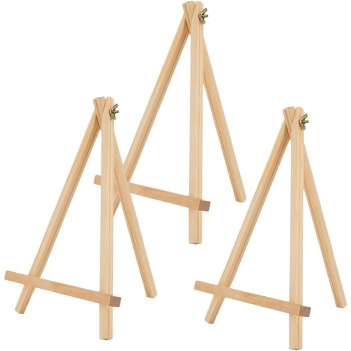 Katmerio Chevalet Bois Lot De 2 - Mini Chevalet Pliable 19 X 30 Cm Pour Peinture Et Affichage