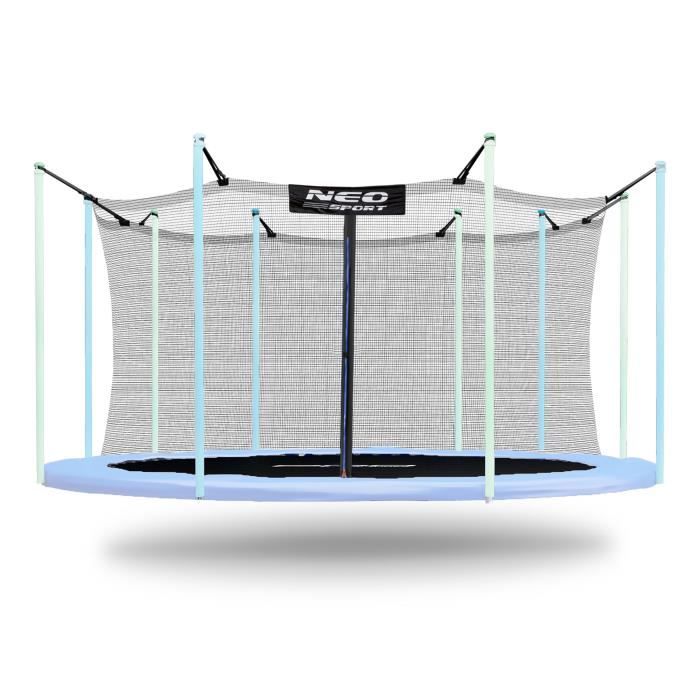 Filet de sécurité intérieur pour trampoline - Neosport - 465 cm - Bleu - Montage facile - Pour 10 poteaux