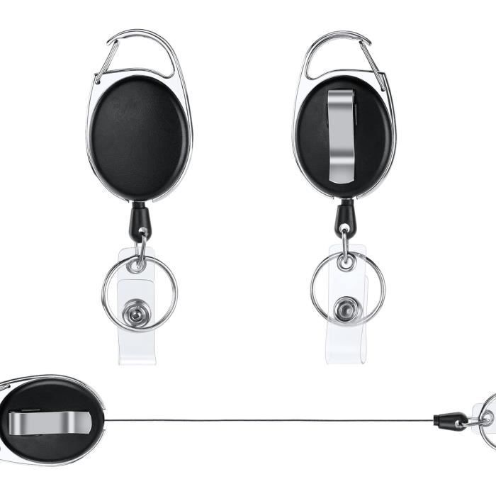 Porte-Badge Rétractable En Plastique Léger,Porte-Badge Rétractable Avec