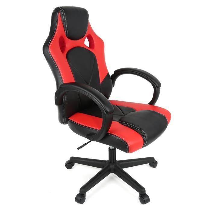 Chaise Fauteuil Siege De Burea Inclinable Accoudoirs Rembourres Rouge Et Noir Ergonomique Achat Vente Chaise De Bureau Soldes Sur Cdiscount Des Le 20 Janvier Cdiscount
