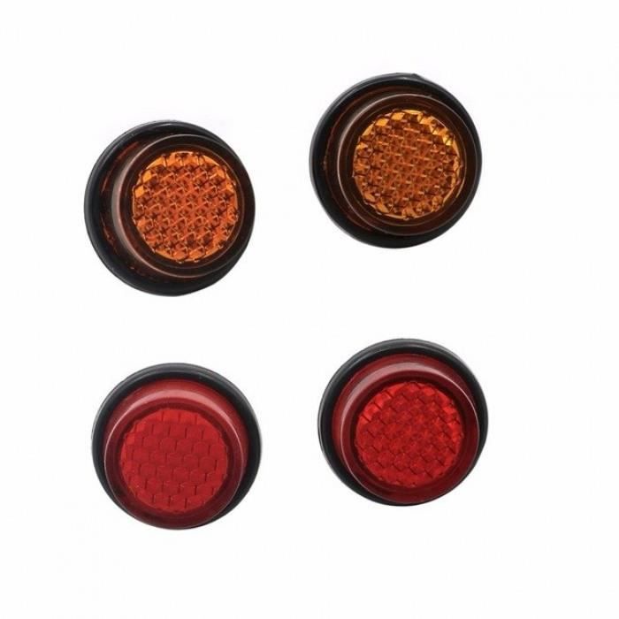 Paire de Rond Universel Boulon Sur Rouge Réflecteurs pour Moto/Atv etc Paire de Rond Universel Boulon Sur Rouge Réflecteurs pour Moto/Atv etc
