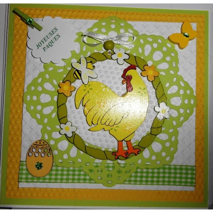 Carte Porte Billet Paques Poule En Bois Cdiscount Beaux Arts Et Loisirs Creatifs