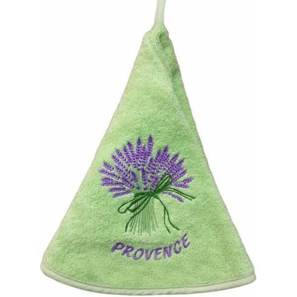 Torchons Rond éponge Brodée Coquelicots - Lot De 2, Gris