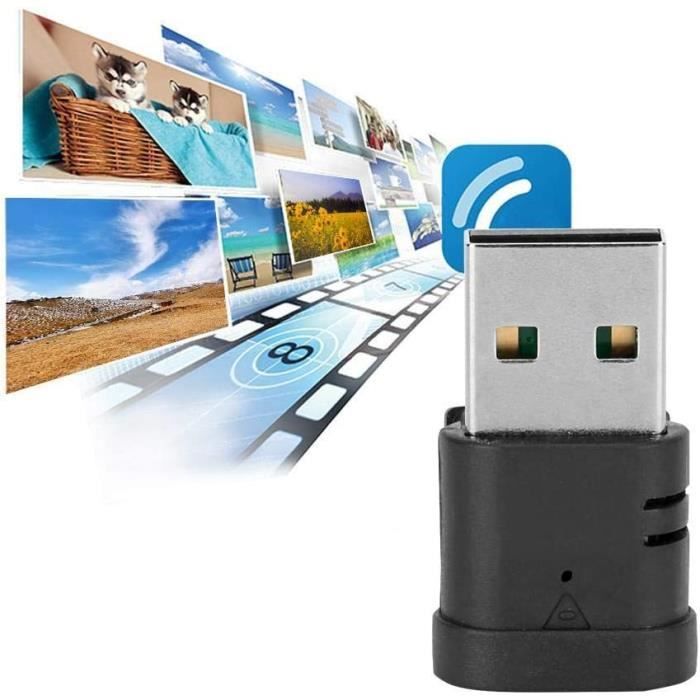 Carte réseau USB WiFi Adapter, 600Mbps 2.4G-5G Dual Band Wireless USB ...