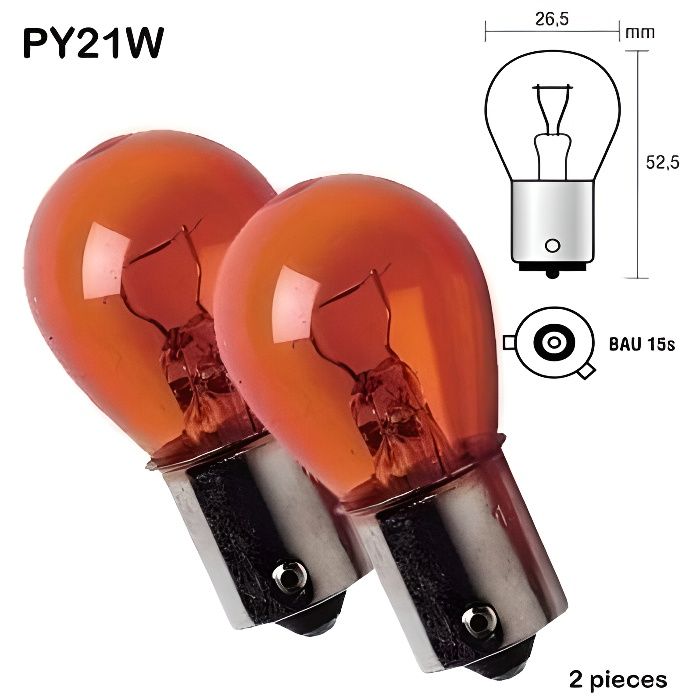 Ampoule clignotant orange PY21W - Cdiscount