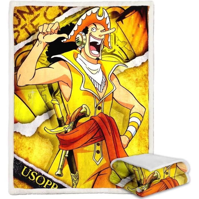 Sherpa Plaids One Piece Usopp couvertures d'impression Anime