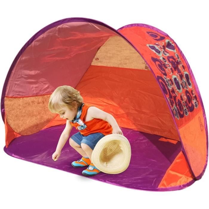 Tente De Plage Familiale – 2-3 Personnes, Anti-UV 50+, Coupe-vent, 185x120x115 Cm, Avec Sac