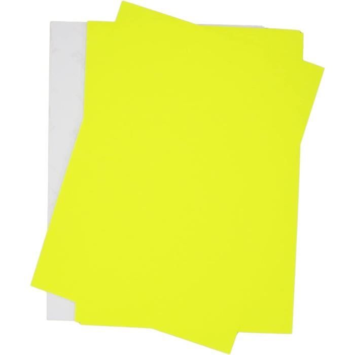 AJW-25 étiquettes inscriptibles en jaune fluo I Format A5 I