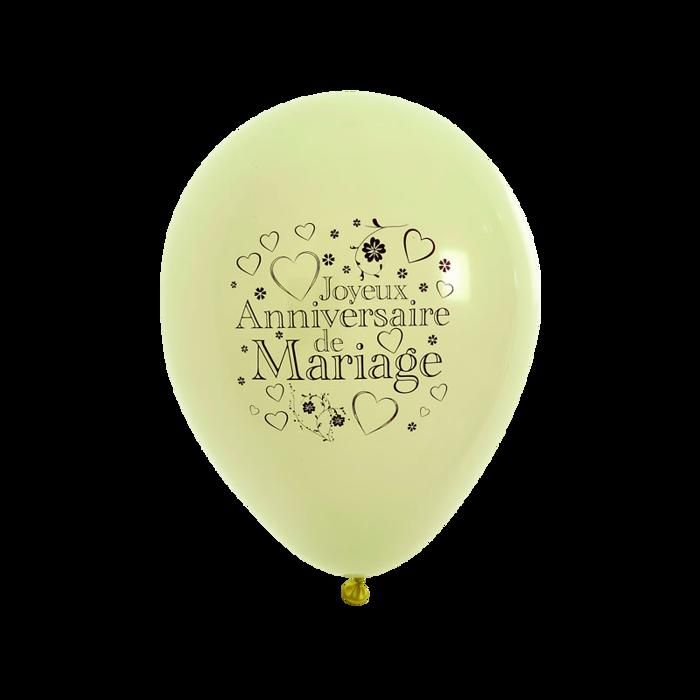 Ballons Anniversaire de mariage (lot de 10)