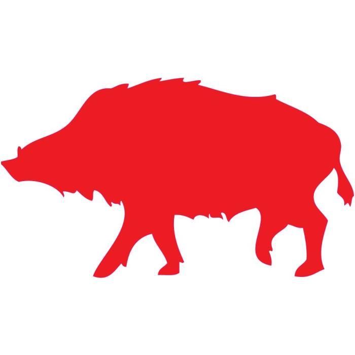 Sticker Moto Chasse Autocollant Décoratif Sanglier Noir - Sticker Voiture, Moto Ou Chasse Scratch Autocollant