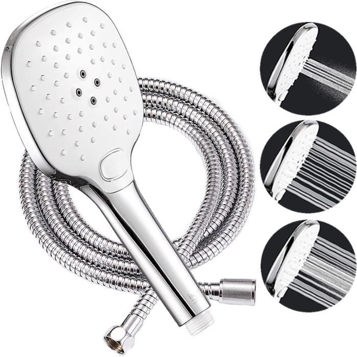 Pommeau De Douche INEX Europa Grande - Économie D'Eau, Anti-Calcaire, Tuyau Inox 175 Cm - Haut Pression