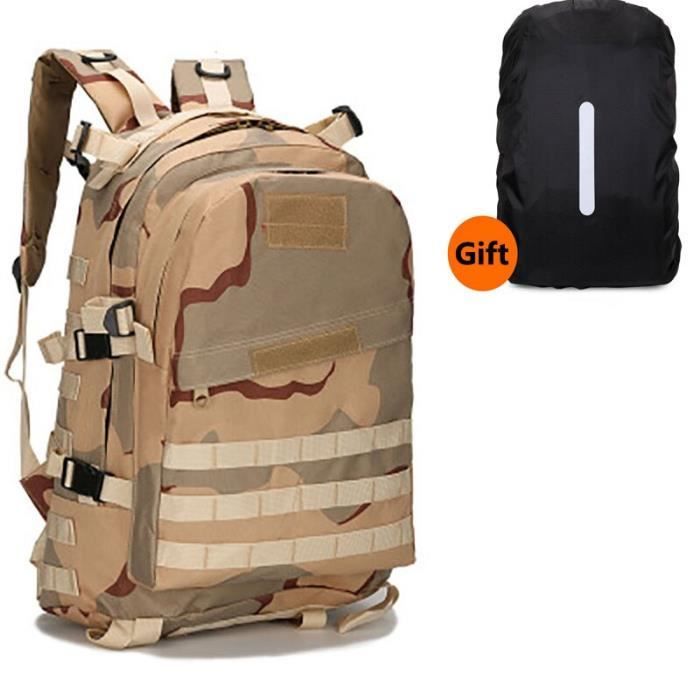 Sac à Dos Tactique Militaire 25 Litres - Multi-poches, Bretelles Rembourrées - Parfait Randonnée, Trek, Camping