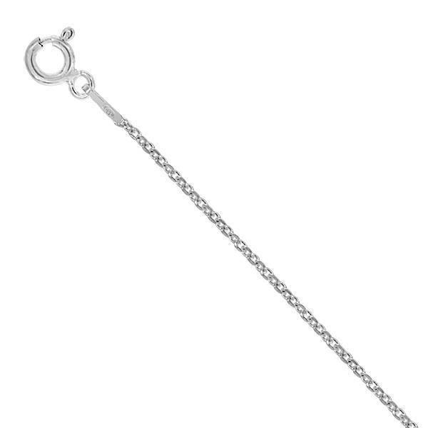 Chaîne En Argent Massif Maille Forçat/américaine - Longueur 65 Cm, Occasion