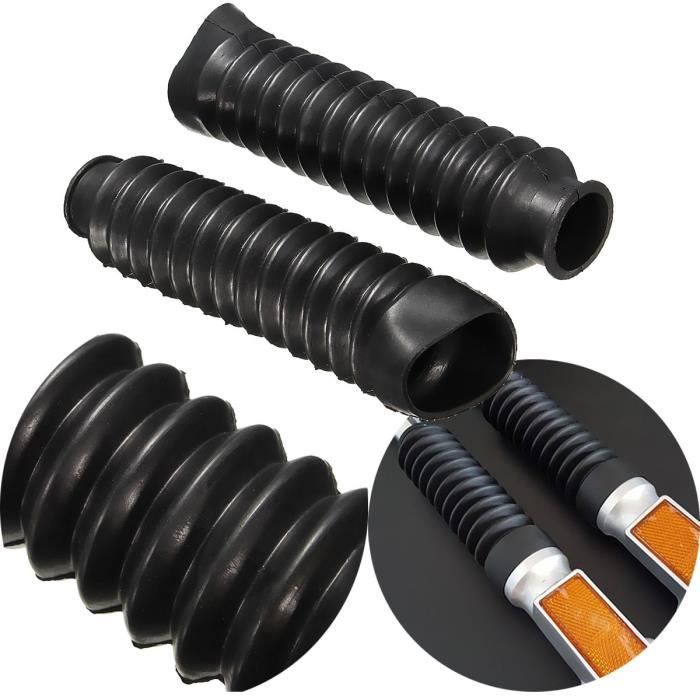 1 Paire De Tubes De Fourche Avant De Moto Noirs, Manchons En Caoutchouc Housse Amortisseur Pour Vtt Cqr Dirt Bike 94985735