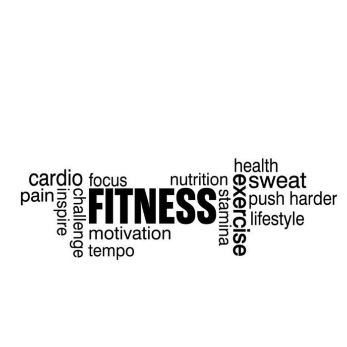 Wall Sticker Fitness Citations Et En Disant Home Decor Sticker Cdiscount Bricolage