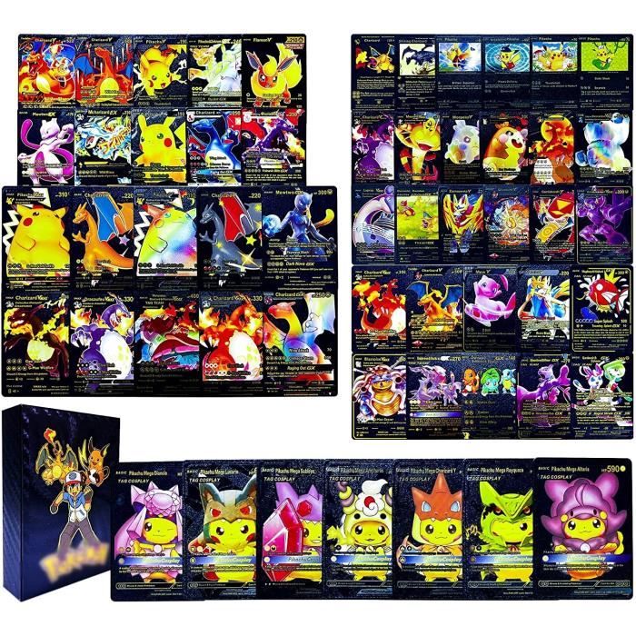 Carte Pokemon Française, Carte de Jeu à Collectionner, Vmax +V+GX+EX Carte, Cadeaux de Noël et Cadeaux d'anniversaire pour Enfants
