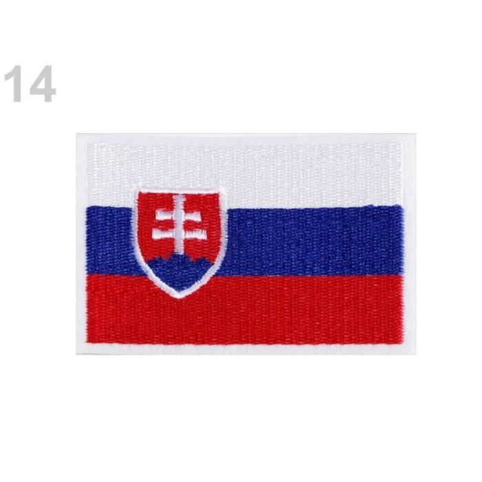 Écusson (patch) à Repasser République Tchèque - Drapeau Multicolore - Neuf - Textile - Accessoire Fan