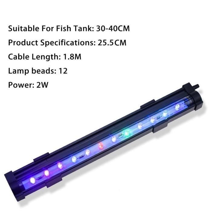 Lumière d'aquarium Lampe LED submersible étanche pour aquarium Fish