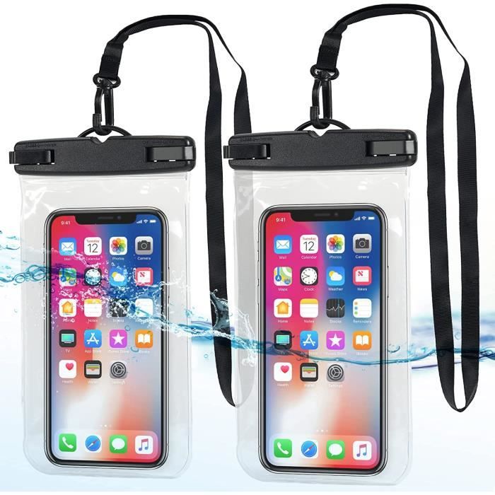 Pochette étanche COLOCASTLE - Sac Transparent Pour Téléphone, Natation, Plage, Kayak - IP68, Sangle Réglable
