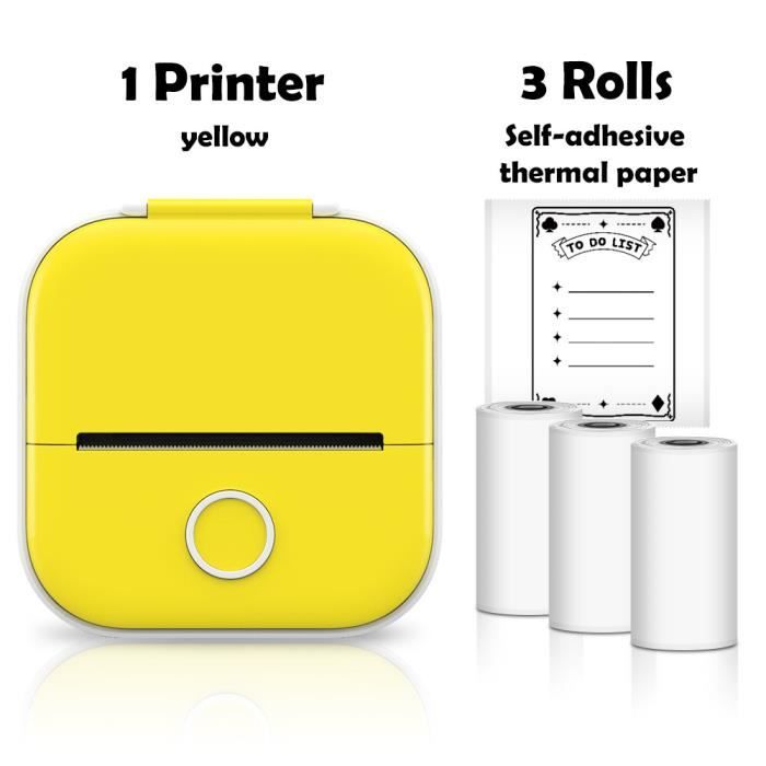 Toutes nos imprimantes,T02 – Mini-imprimante thermique Portable pour papier  Photo,autocollant,impression de reçus,J- Yellow B[A1] - Cdiscount  Informatique