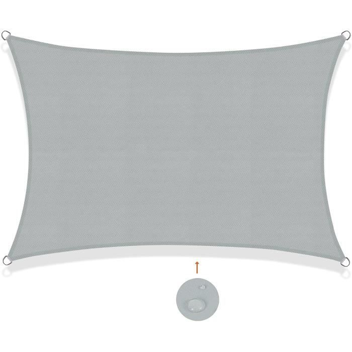 Voile D'Ombrage Rectangulaire, 2.5X3M, Voiture,Restaurant,Jardin