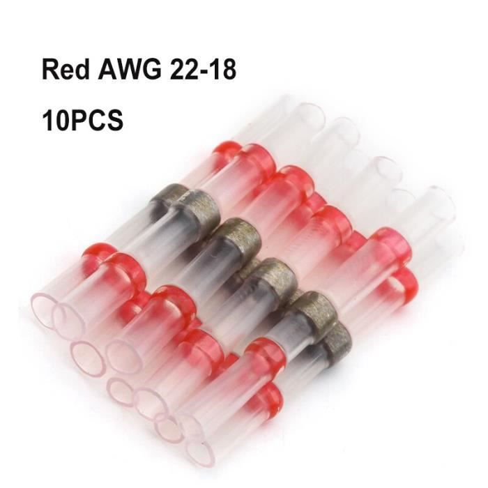 Connecteurs 0.5-1mm2 Lot De 50 Cosses &agrave; Isoler Thermor&eacute;tractables - Pour Fils 0.5-1mm&sup2; (18-22 AWG) Cosses Electriques A Sertir