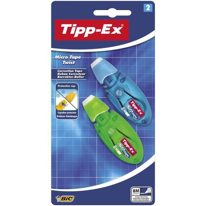1 ruban correcteur - Microtape Twist - Tipp-Ex - Coloris assortis