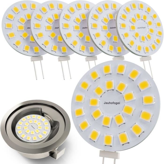 Ampoule Led G4 12 Volts Ronde Blanc Neutre Équivalent Ampoule Halogène ...