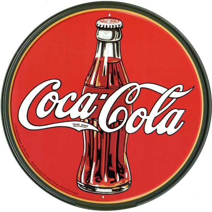 Coca Cola Vendu ici Publicité Rétro Vintage métal signe