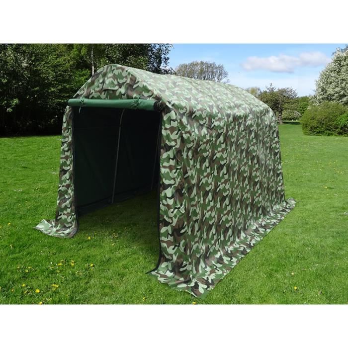 Tente de Stockage Tente Abri PRO 5x4x2x3,39m, PVC, Gris Dancover