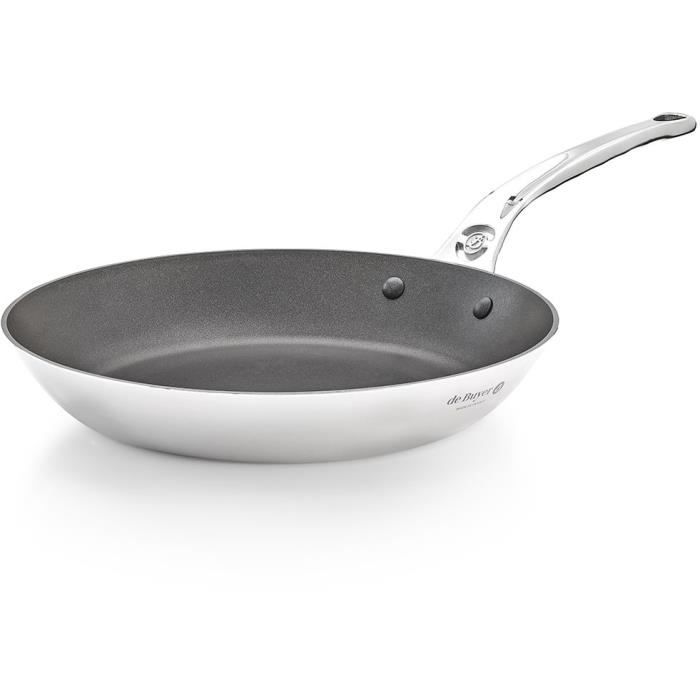 DE BUYER Poêle ronde Affinity Inox antiadhésif Diamètre 24 cm Cdiscount Maison