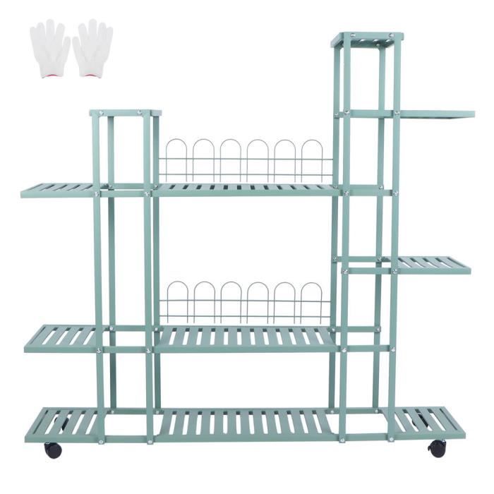 Goodzaz Lot De 2 Support pour Plantes,Porte-Pots De Fleur en Fer Forgé