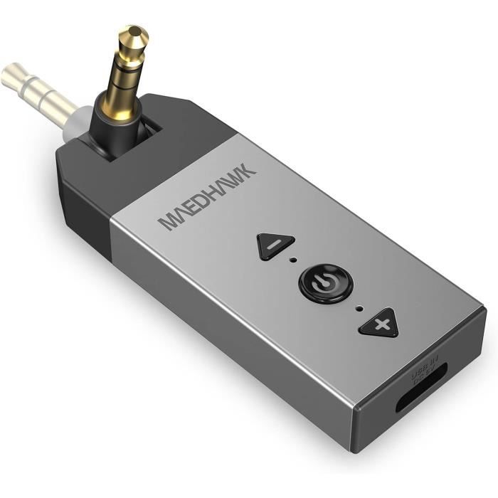 Adaptateur Bluetooth Pour Voiture - Connexion Auxiliaire, Mains Libres, Streaming Audio, Bluetooth 5.3, 16h Autonomie