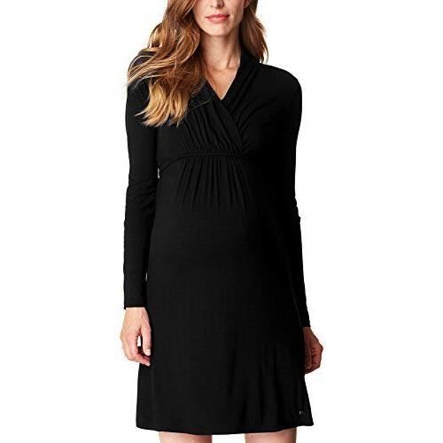 ESPRIT Maternity Damen Stillkleid – Langarm Mit Knopfleiste, Grau Aus Viskosemix