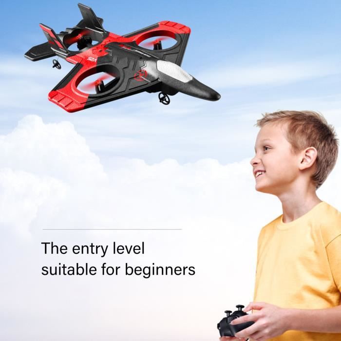 Avion Télécommandé 2.4GHz 4 Moteurs - Avec Lumières, Tonneaux 360°, Pour Débutants (batterie Incluse)