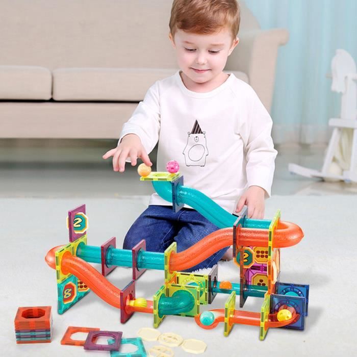 101Pi?�ces Bloc de Construction Magn?�tique pour Enfant Plus de 3ans, Jeux Construction Aimant?� 