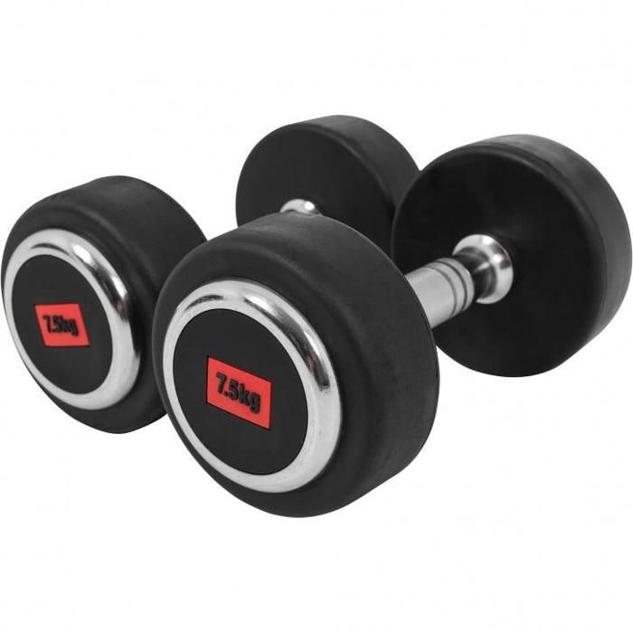 2 Disques Haltère Caoutchouc Lex Quinta 5kg - Plaques Choc CrossFit | Diamètre 45cm Pour Barres 50mm