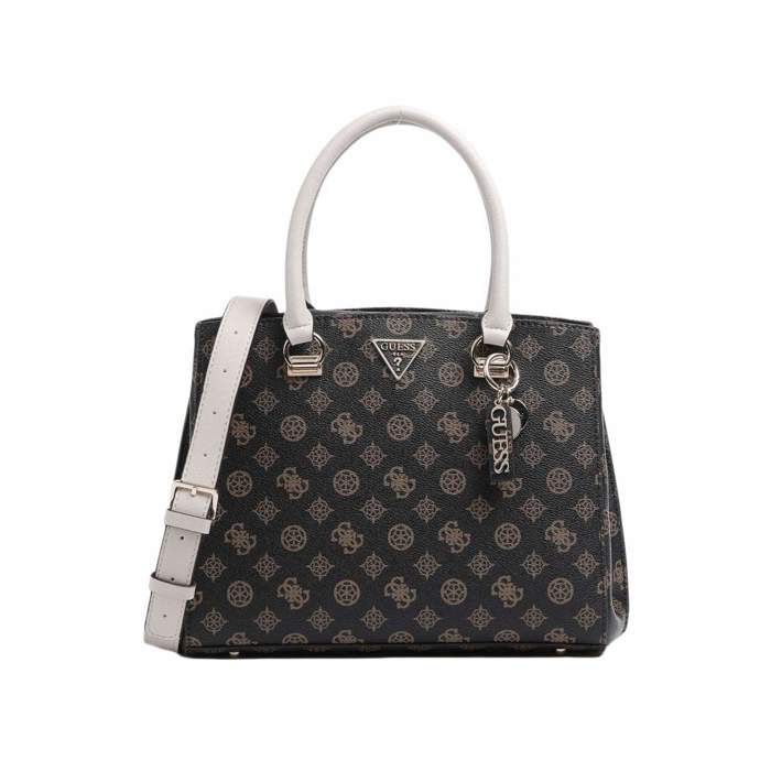 GUESS Noelle Girlfriend Satchel Bag Mocha Logo [225188] - sac à épaule sacoche