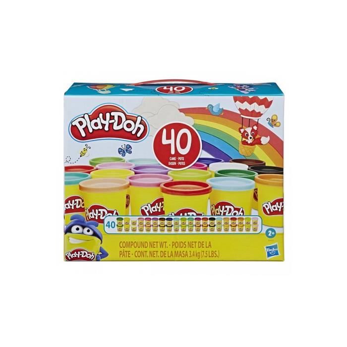 Play Doh - HASBRO - 40 pots de pâte à modeler - Multicolore - Pour enfants dès 3 ans
