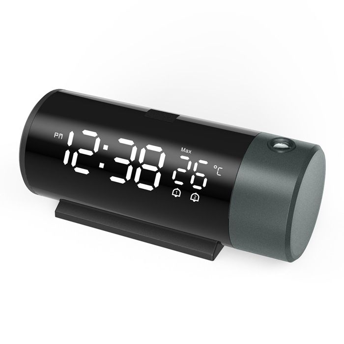 Réveil TD® 15*5.5*6cm Projection de l'heure et de la température Double alarme