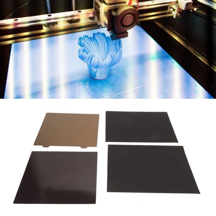 Plaque De Construction Magnétique PEI 165x165mm Pour Imprimante 3D - Acier à Ressort Flexible Double Face