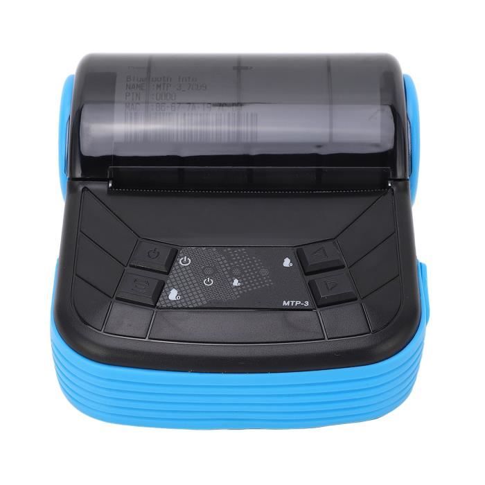 HURRISE Imprimante thermique 80mm sans fil Bluetooth vitesse élevée compatible avec divers systèmes
