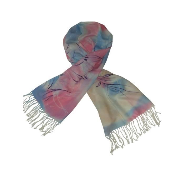Chèche Femme 100% Coton Multicolore - Dimensions 100x170 Cm - Foulard Léger Et Polyvalent - 3
