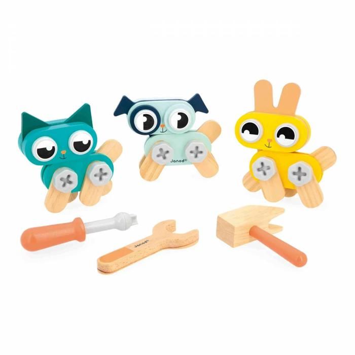 3 Petits Animaux à Bricoler BricoKids - Jeu de Construction Enfant - 53 Accessoires - Jeu dImitation - Dès 3 Ans