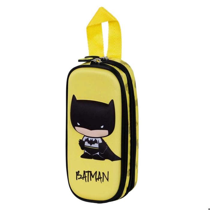 Trousse Batman Officielle - Avec Batman, Joker Et Pingouin, Dimensions 19x7x5,5 Cm, Pour Stylos Et Crayons